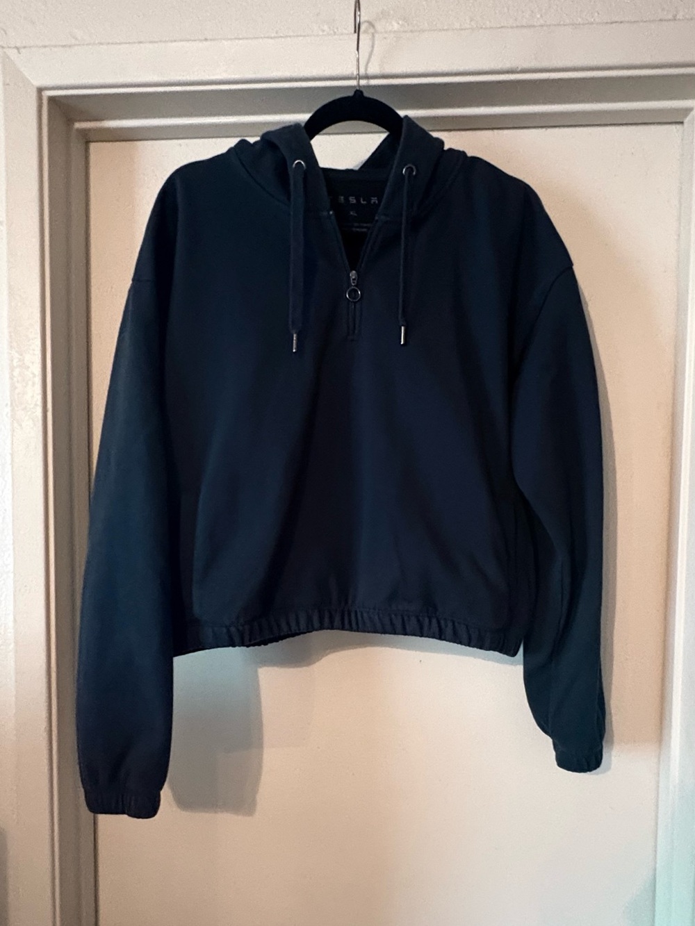 Tesla Women's Chill Collection Half-Zip Cropped Hoodie - Size XL